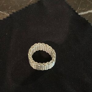 Authentic Tiffany & Co sterling silver mesh ring